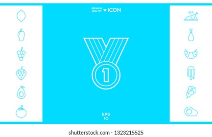 Medal line Icon . Graphic elements for your design