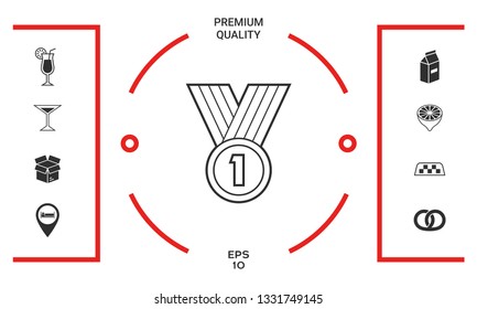Medal line Icon . Graphic elements for your design