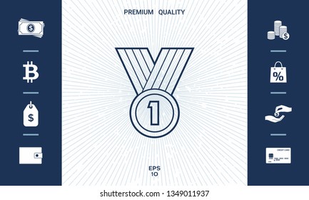 Medal line Icon . Graphic elements for your design