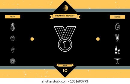 Medal line Icon . Graphic elements for your design