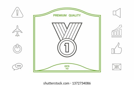 Medal line Icon . Graphic elements for your design