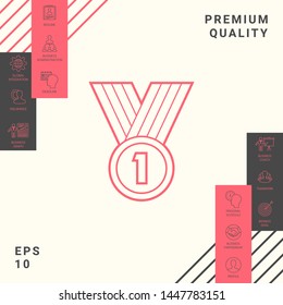 Medal line Icon . Graphic elements for your design