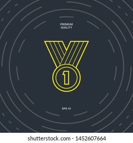 Medal line Icon . Graphic elements for your design