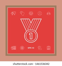 Medal line Icon . Graphic elements for your design