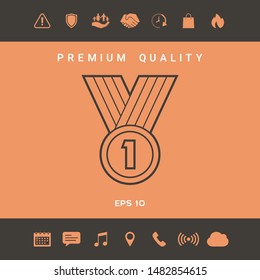 Medal line Icon . Graphic elements for your design