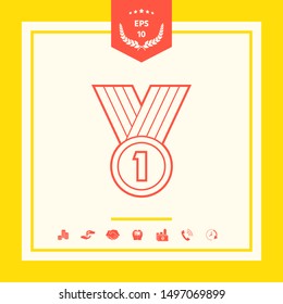 Medal line Icon . Graphic elements for your design