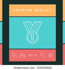 Medal line Icon . Graphic elements for your design