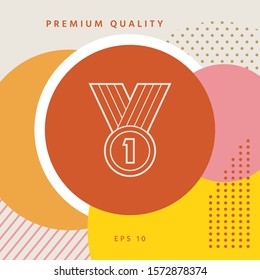 Medal line Icon . Graphic elements for your design