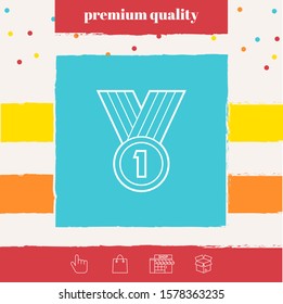 Medal line Icon . Graphic elements for your design