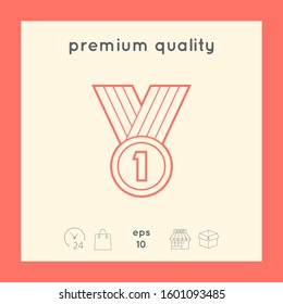 Medal line Icon . Graphic elements for your design