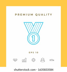 Medal line Icon . Graphic elements for your design
