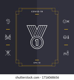 Medal line Icon . Graphic elements for your design