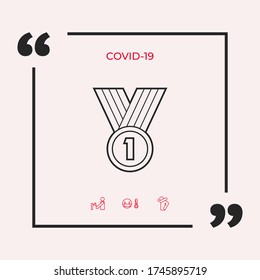 Medal line Icon . Graphic elements for your design