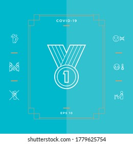 Medal Line Icon . Grafische Elemente für Ihr Design