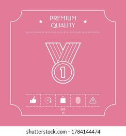 Medal line Icon . Graphic elements for your design
