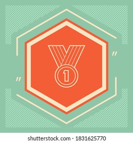 Medal line Icon . Graphic elements for your design