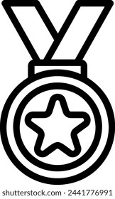 medal line icon illustration vector