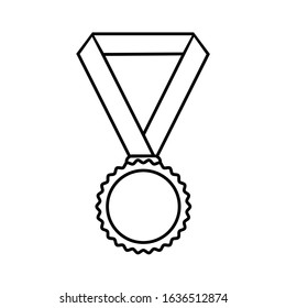 Medal line icon, logo isolated on white background