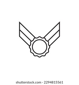 Medal line icon, logo vector