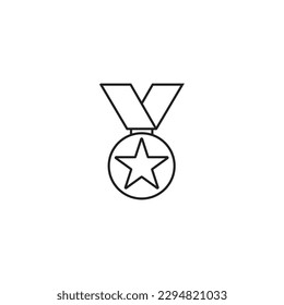 Medal line icon, logo vector