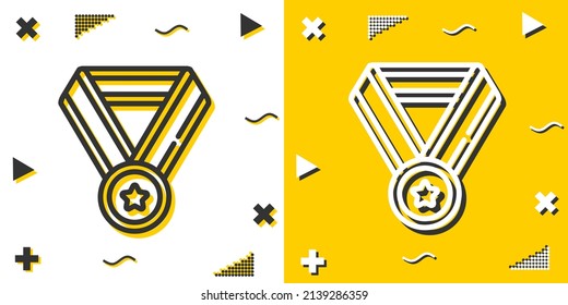 medal line icon. Simple outline style.medal linear sign. Vector illustration isolated on white background. Editable stroke EPS 10