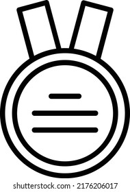 Medal Line Icon Vector Design