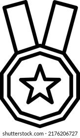 Medal Line Icon Vector Design