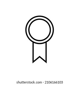 Medal line icon, vector outline logo isolated on white background