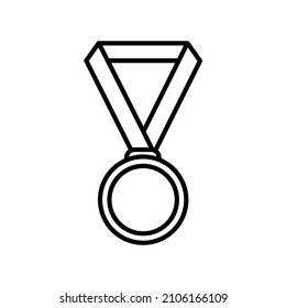 Medal line icon, vector outline logo isolated on white background