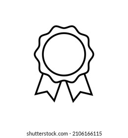 Medal line icon, vector outline logo isolated on white background