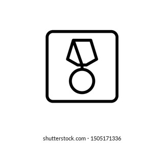Medal line icon. Vector symbol in trendy flat style on white background. Award sing for design.
