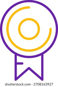 Linha de Medalha Duas Cores Vetor Ícone Design