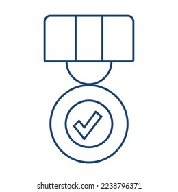 Medal line universal icon ui ux element sign.