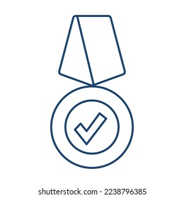 Medal line universal icon ui ux element sign.