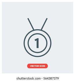 medal line vector icon
