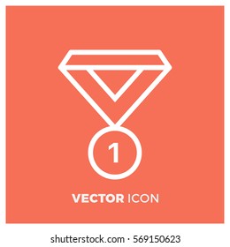 medal line vector icon