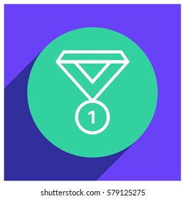 medal line vector icon