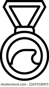 Medal Line Vector Icon Design