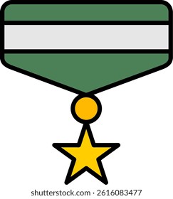 Medal Line Vector Icon Design