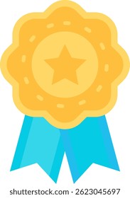 Diseño de icono de Vector de línea de medalla