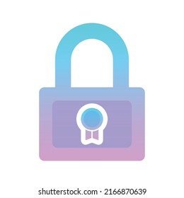 medal lock logo gradient design template icon