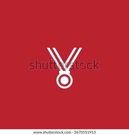 Medal Logo icon flat vector design