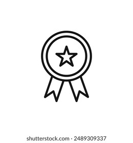 medal logo sign vector outline