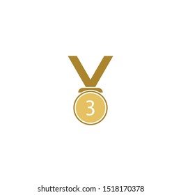 Medal logo template vector icon design