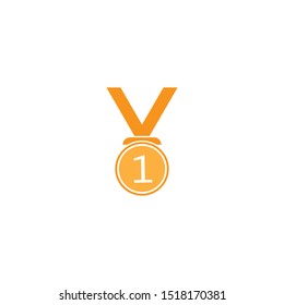 Medal logo template vector icon design