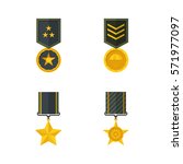Medal of military valour. vector illustration.