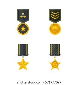 Medal Of Military Valour. Vector Illustration.