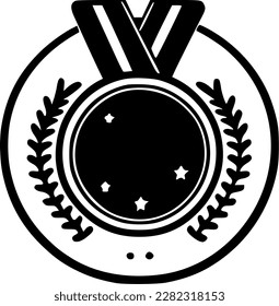 Medal - Minimalist and Flat Logo - Vector illustration