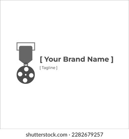 Medal and Movie Roll Logo suitable for Label Production House Company that Focus in Sport Issues, Documenter Movie