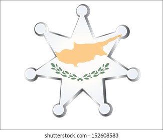 medal with the national flag of Cyprus